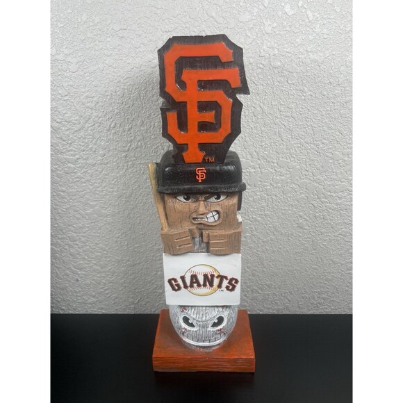 San Francisco Giants MLB Tiki Totem Pole Garden Statue Evergreen - Picture 1 of 9